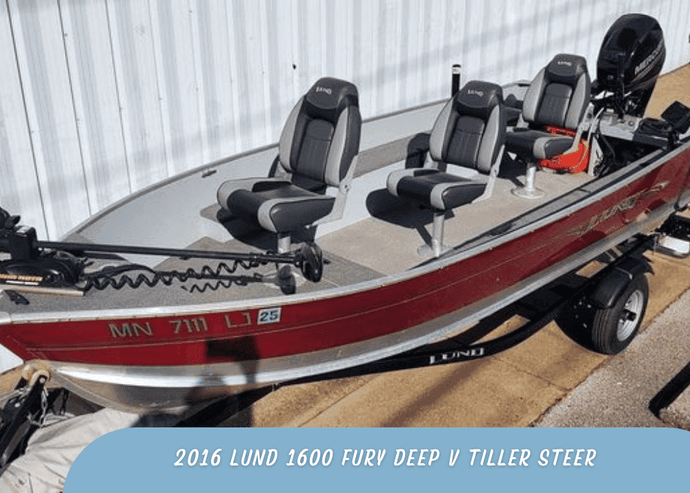 2016 Lund 1600 Fury Deep V Tiller Steer